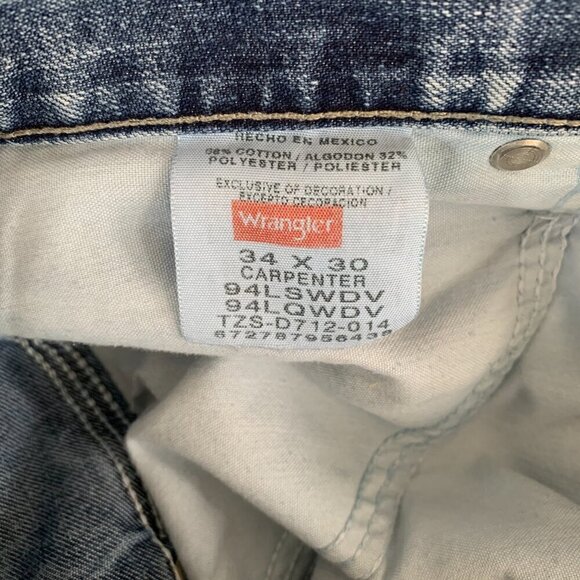 Wrangler Y2K Distressed Carpenter Utility Denim Jeans - Picture 6 of 12